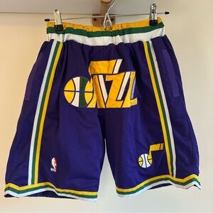 Retro utah jazz just don shorts Small